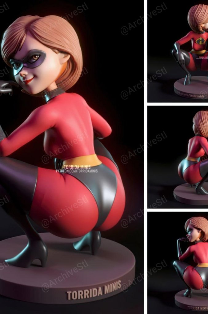 超人总动员 “橡皮女”巴荷莉（Elastigirl）3D打印图纸